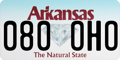 AR license plate 080OHO