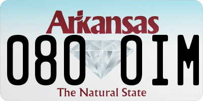 AR license plate 080OIM