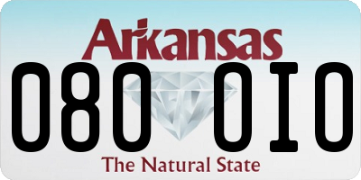 AR license plate 080OIO