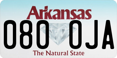 AR license plate 080OJA