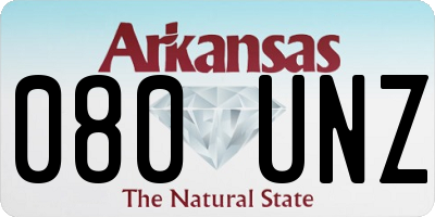 AR license plate 080UNZ