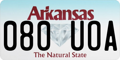 AR license plate 080UOA