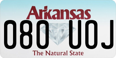 AR license plate 080UOJ
