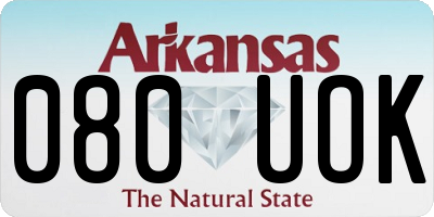 AR license plate 080UOK