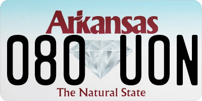 AR license plate 080UON