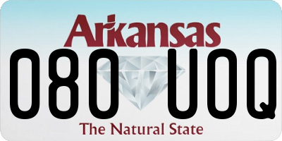 AR license plate 080UOQ