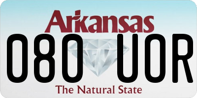AR license plate 080UOR