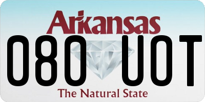 AR license plate 080UOT