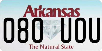 AR license plate 080UOU