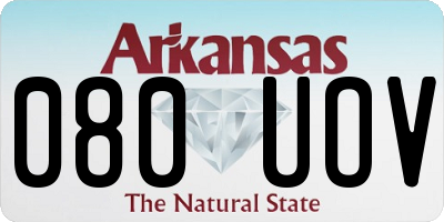 AR license plate 080UOV