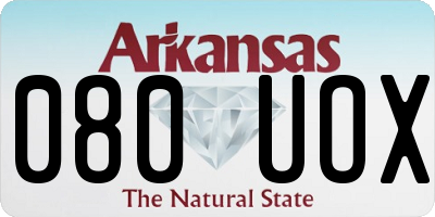 AR license plate 080UOX