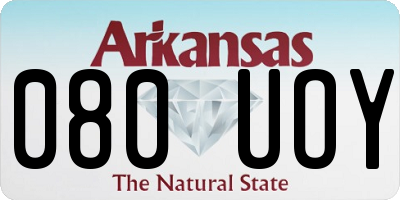 AR license plate 080UOY
