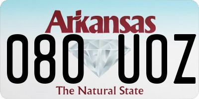 AR license plate 080UOZ