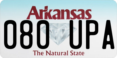 AR license plate 080UPA
