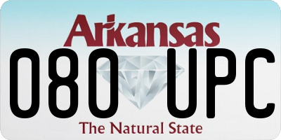 AR license plate 080UPC