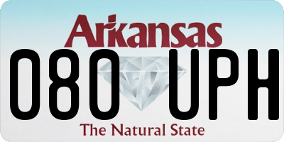 AR license plate 080UPH