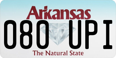 AR license plate 080UPI