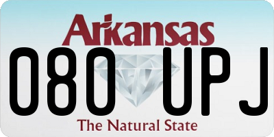 AR license plate 080UPJ