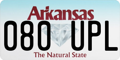 AR license plate 080UPL