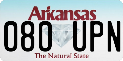 AR license plate 080UPN