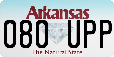 AR license plate 080UPP