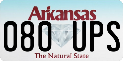 AR license plate 080UPS