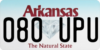 AR license plate 080UPU