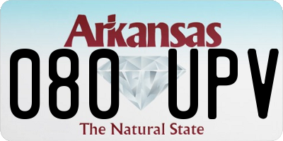 AR license plate 080UPV