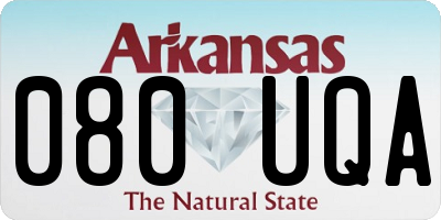 AR license plate 080UQA