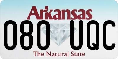 AR license plate 080UQC