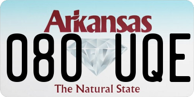 AR license plate 080UQE