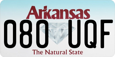AR license plate 080UQF