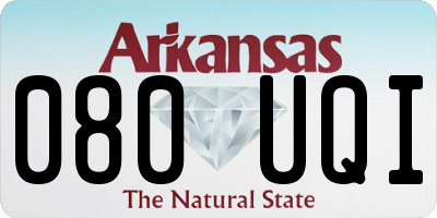 AR license plate 080UQI