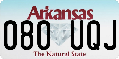 AR license plate 080UQJ