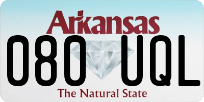 AR license plate 080UQL