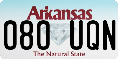 AR license plate 080UQN