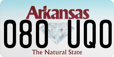 AR license plate 080UQO