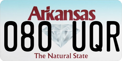 AR license plate 080UQR