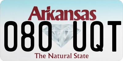 AR license plate 080UQT