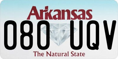 AR license plate 080UQV