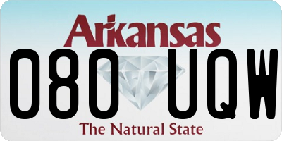 AR license plate 080UQW