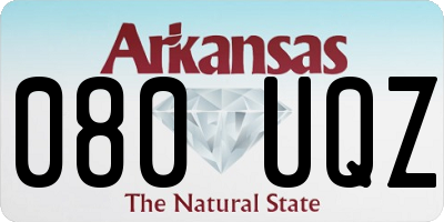 AR license plate 080UQZ