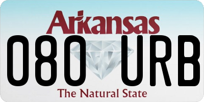 AR license plate 080URB