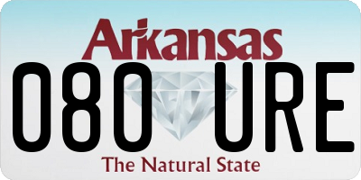 AR license plate 080URE