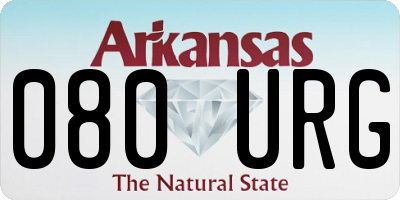 AR license plate 080URG