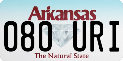 AR license plate 080URI
