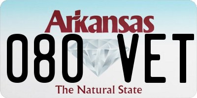 AR license plate 080VET