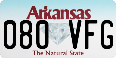 AR license plate 080VFG