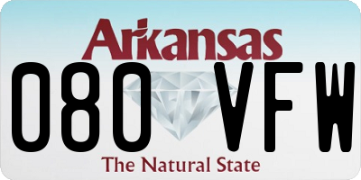 AR license plate 080VFW