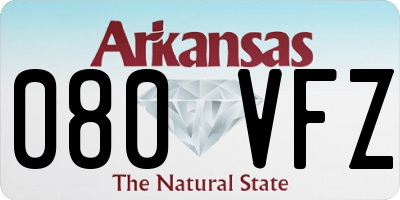 AR license plate 080VFZ